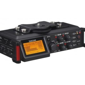 TASCAM DR-70D 4-track Portable Audio Recorder for DSLR with XLR Inputs and a Stereo Mic