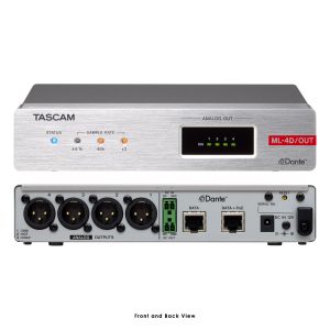 TASCAM ML-4D/OUT-X Line Output Dante Converter with DSP XLR