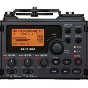 TASCAM DR-60DMK2 4-Track Portable DSLR Audio Recorder / Mixer 96kHz 24-bit HDDA Preamps Camera Out
