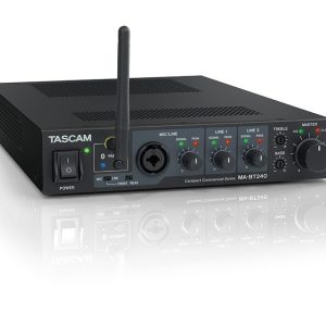 TASCAM MA-BT240 Mixing Amplifier Bluetooth Receiver 120Wx2 4Ohm/8Ohm 240W 70V/100V Mic Ducking 1U Half-Rack