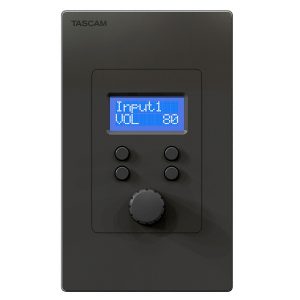 TASCAM RC-W100-R120 Wall Mount Programmable Controller / 1 Encoder Push Switch / 4 Push Buttons / LCD / RS-485