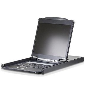 Aten CL1308NUKIT 8-Port 19 inch LCD Integrated USB/PS2 Combo KVM with 8 Cables