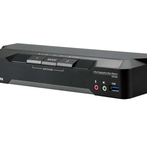 Aten CM1942 2-Port 4K DisplayPort Dual Display Mini-Matrix KVM with Boundless Switching