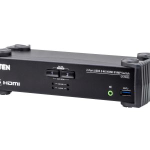 Aten CS1822 2-Port USB 3.0 4K HDMI KVMP Switch with Audio Mixer Mode