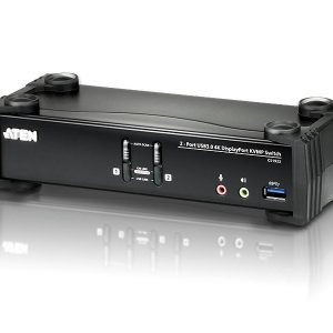 Aten CS1922 2-Port USB 3.0 4K DisplayPort KVMP Switch (Cables included)