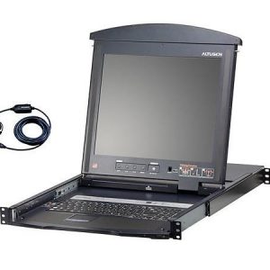 Aten KL1508AMUKit 8-port 17in Dual Rail LCD KVM Switch and Cable Bundle