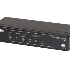 Aten VM0202HB 2x2 True 4K HDMI Matrix Switch with Audio De-Embedder
