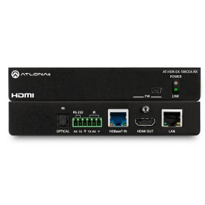 Atlona AT-HDR-EX-100CEA-RX HDBaseT Receiver / 4K/60 4:4:4 HDR / HDR10 HLG Dolby Vision / PoE / RS-232 / IR