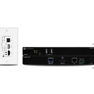Atlona AT-OME-EX-WP-KIT 4K/UHD HDMI/HDBaseT Wallplate Extender (Transmitter/Receiver) Kit with USB/PoE up to 330ft/100m