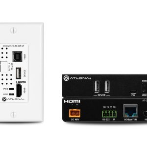 Atlona AT-OME-EX-WP-KIT-LT Wallplate HDBaseT Extender (Transmitter/Receiver) for HDMI with USB