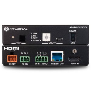 Atlona AT-HDR-EX-70C-TX HDBaseT Transmitter / 4K HDR 60 4:4:4 / IR RS232 / PoE / 130ft