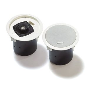 Bosch LC2-PC30G6-4 4 inch Coax 30 Watt Premium Ceiling Loudspeaker with Grille/Back Can Enclosure/Tile Bridge/Mounting Ring/EVAC (Pair)