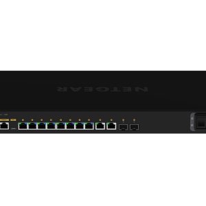 BZBGEAR NET-M4250-10G2F-PoE+PC NETGEAR AV LINE 8x1G PoE+ 125W 2x1G and 2x SFP Managed Switch (Preconfigured GSM4212P-100NAS)