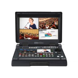 Datavideo HS-1650T HDBaseT 4-In 4-Out Tracking Studio / 14in Touchscreen / Streaming Recording