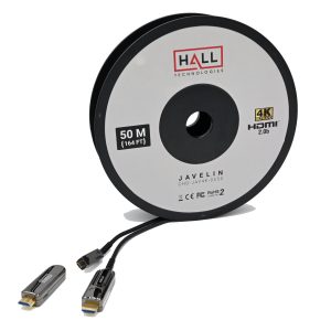 Hall Technologies CHD-JAV4K-DE30 30m/100ft 18 Gbps 4K Javelin Active Plenum HDMI Cable with Detachable Ends
