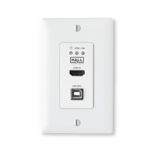 Hall Technologies HT-DSCV1-70-TX Single Gang HDBaseT Wall Plate Transmitter and Receiver with USB Hub and Audio Extraction