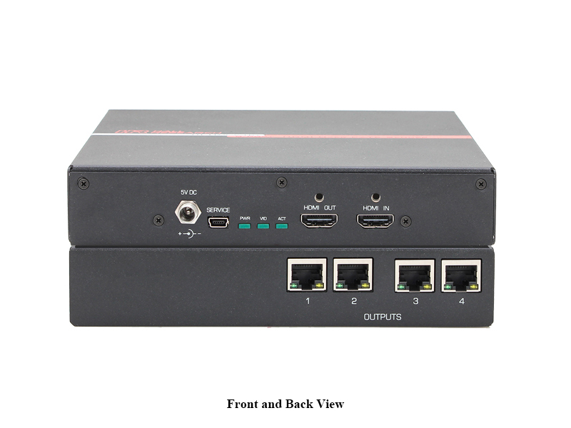 Hall Technologies ULTRA-V-4S 1x4 4K UHD HDMI Splitter/Extender (Transmitter) over 1 CAT6 up to 100m/328ft