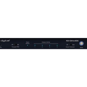 Key Digital KD-DA1X4DC 4K 18G 4 Output HDMI Splitter Distribution Amp with Audio De-Embed/4K to 1080p Down-Convert