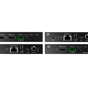 Key Digital KD-X444LP 4K 18G HDMI over 70m (230ft) CAT5e/6 Extender Set with Power over CAT/HDMI Pass Thru/IR/RS-232