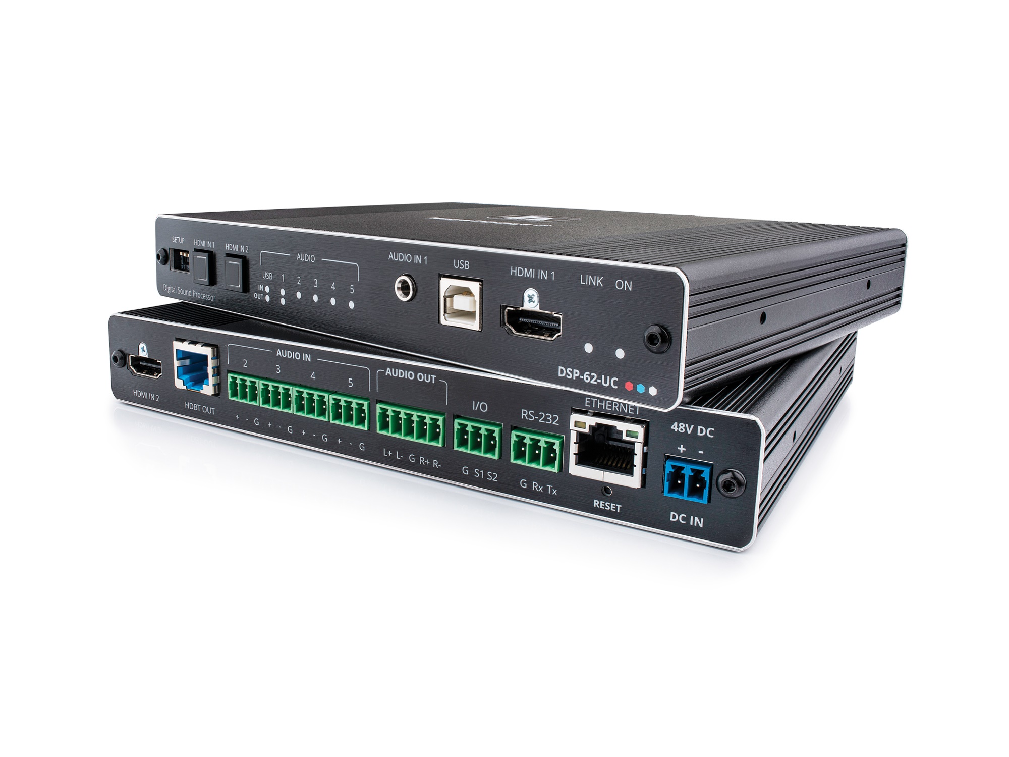Kramer DSP-62-UC 6×2 PoE Audio Matrix DSP with HDMI Switcher/AEC and HDBaseT