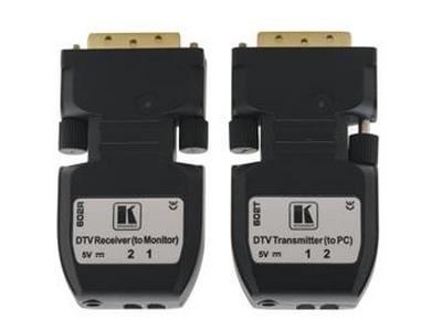 Kramer 602R/T DVI over Fiber Optic Extender (Transmitter/Receiver) Kit – 2LC Cable
