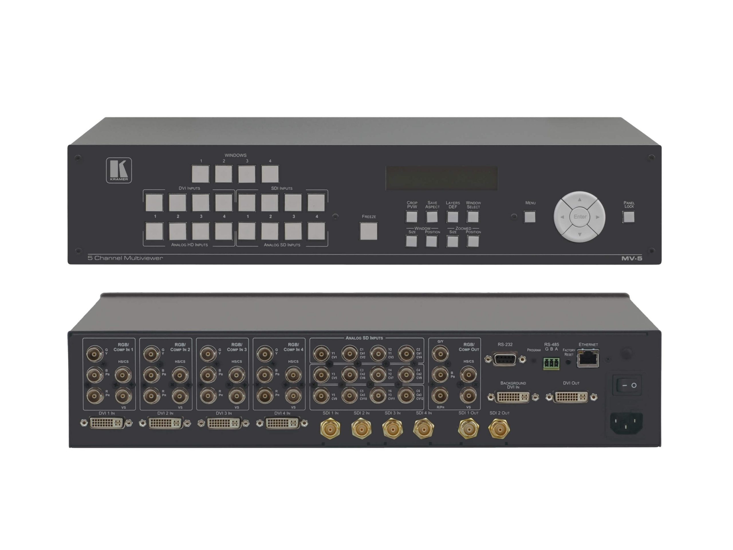 Kramer MV-5 5-Channel DVI/SDI/RGB/Component Multiviewer