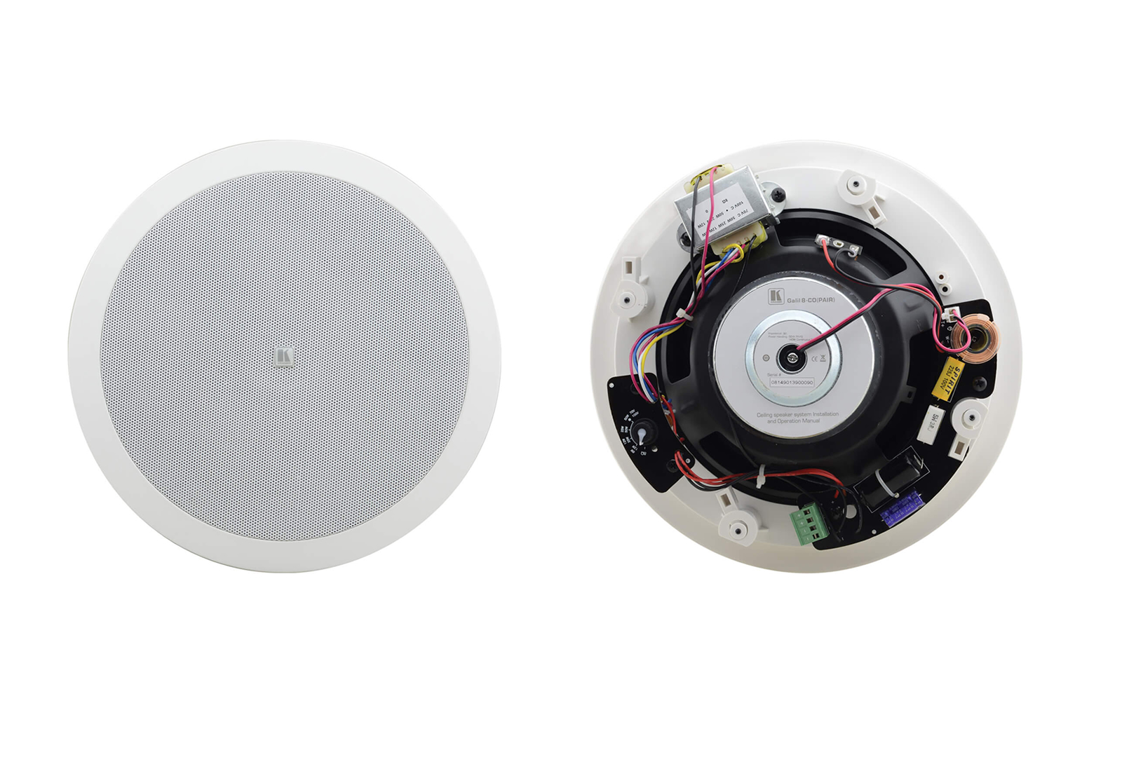 Kramer GALIL-8-CO(PAIR) Open-Back 8-Inch Ceiling Speakers/2-Way/8 Ohm/70V/100V
