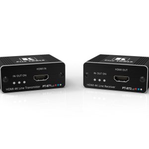 Kramer PT-871/2XR-KIT 4K HDR HDMI Compact PoC Extender (Transmitter/Receiver) Kit over Long-Reach DGKat 2.0