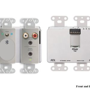 RDL DDS-BTN44 Wall-Mounted Bi-Directional Line-Level Bluetooth Audio Extender/Dante Interface/Stainless Steel
