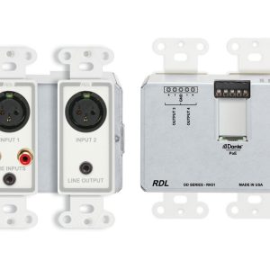 RDL DD-RN31 Wall-Mounted Bi-Directional Mic/Line Dante Interface 4x4