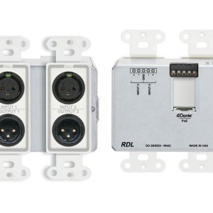 RDL DD-RN42 Wall-Mounted Bi-Directional Mic/Line Dante Interface 4x2