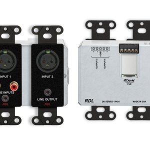 RDL DDB-RN31 Wall-Mounted Bi-Directional Mic/Line Dante Interface 4x4