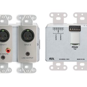 RDL DDS-RN31 Wall-Mounted Bi-Directional Mic/Line Dante Interface 4x4