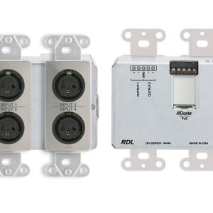 RDL DDS-RN40 Wall-Mounted Bi-Directional Mic/Line Dante Interface 4x2