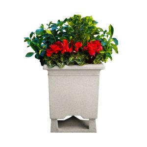 Rockustics SQUAREROOT 6.5 GG/T 6.5 inch Outdoor Square Planter Speaker with Transformer (Granite Grey)