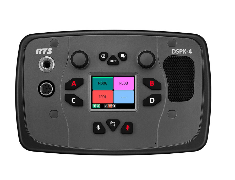 RTS DSPK4-F 4M IP 4-Channel Flush Mount User Station, 4-Pin Male - Image 2