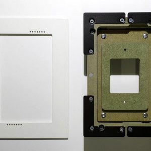 Wall-Smart 10-01-435-WH Retrofit Flush Mounts for Savant ITP-E5500 5.5in Screen/White