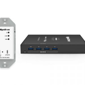 WyreStorm EX-100-IW-USBC HDBaseT USB 3.2 Gen1 Extender 100m In-Wall Single-Gang TX/RX 4x USB-A