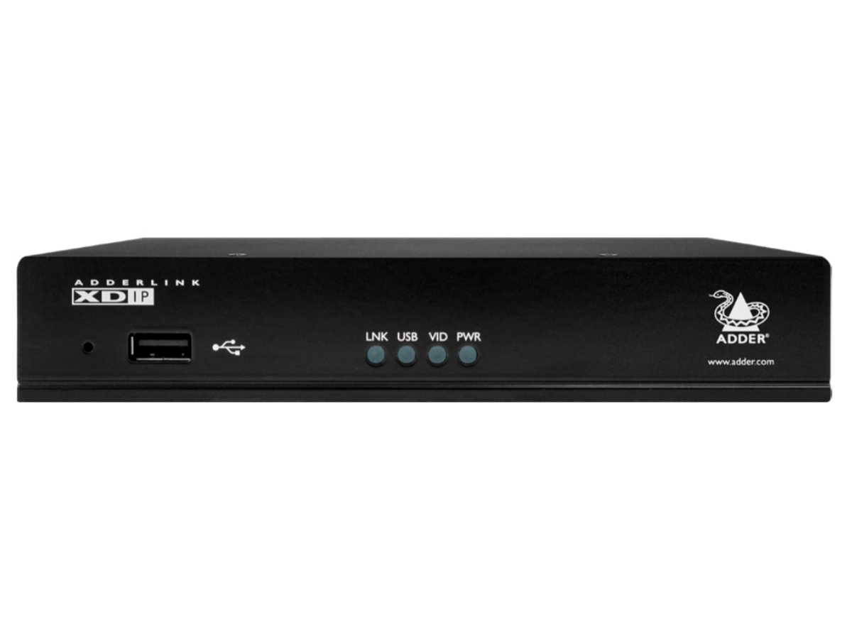 Adder XDIP-RED Single Link HDMI and USB KVM Extender over IP with Red Power Cable - Image 2