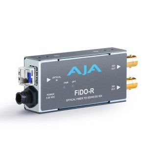 AJA FiDO-R-b Single channel LC Fiber to SDI extender (dual SDI outputs up to 10km)