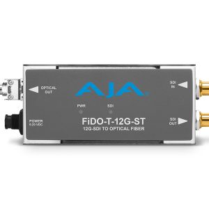 AJA FiDO-T-12G-ST 1-Channel 12G-SDI to Single-Mode ST Fiber Transmitter / 10 km / Reclocked Loop Out