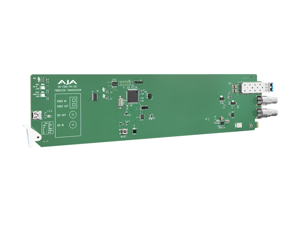 AJA OG-FiDO-TR-12G openGear 12G-SDI/LC Single Mode LC Fiber Transceiver