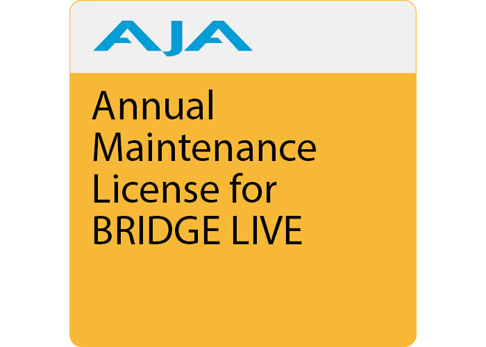 AJA BLVE-ML Maintenance License / BRIDGE LIVE / 1-Year / Software Updates / Priority Phone / Email Support