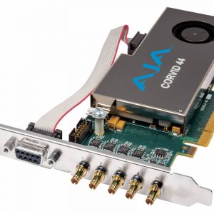 AJA CRV44-T-R0 BNC Flexible Multi-Format I/O Card with Fan (Version 2, Tall Bracket, Cables Included)