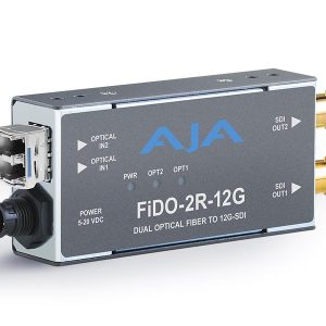 AJA FiDO-2R-12G 2-Channel 12G-SDI Receiver / Single-Mode LC Fiber / 10 km