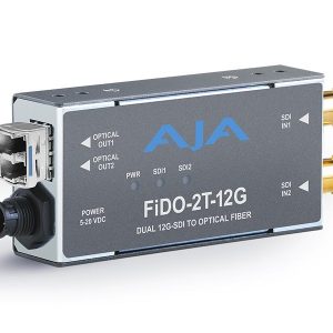 AJA FiDO-2T-12G 2-Channel 12G-SDI to Single-Mode LC Fiber Transmitter / Dual Independent Channels / 10 km