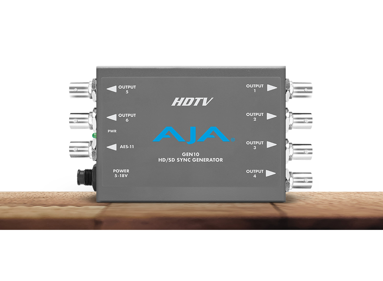 AJA GEN10-R1 HD/SD Sync Generator / 7 Outputs / AES-11 / External Dip Switch