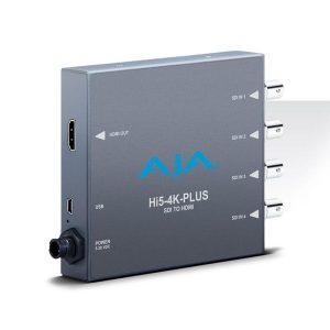 AJA Hi5-4K-Plus Quad 3G-SDI to HDMI 2.0 Converter / 4K UltraHD 60p / HDR