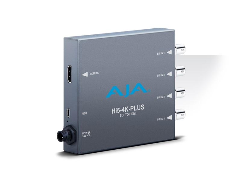 AJA Hi5-4K-Plus Quad 3G-SDI to HDMI 2.0 Converter / 4K UltraHD 60p / HDR