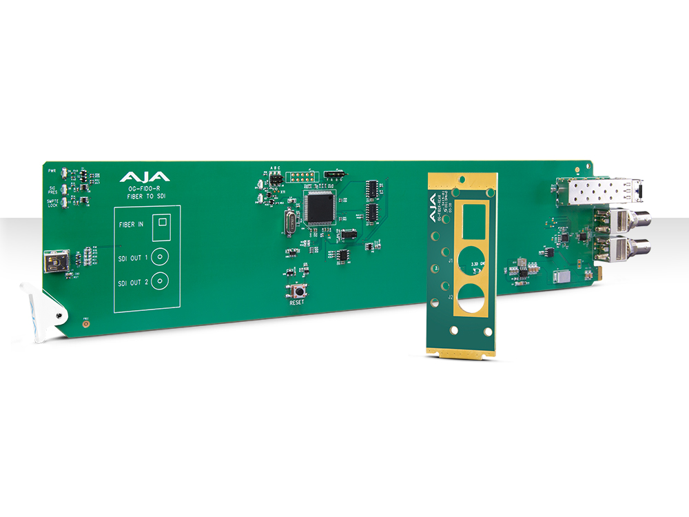 AJA OG-FIDO-R-MM 1-Channel Multi-Mode LC Fiber to 3G-SDI Extender Receiver / Dual 3G-SDI Outputs / DashBoard